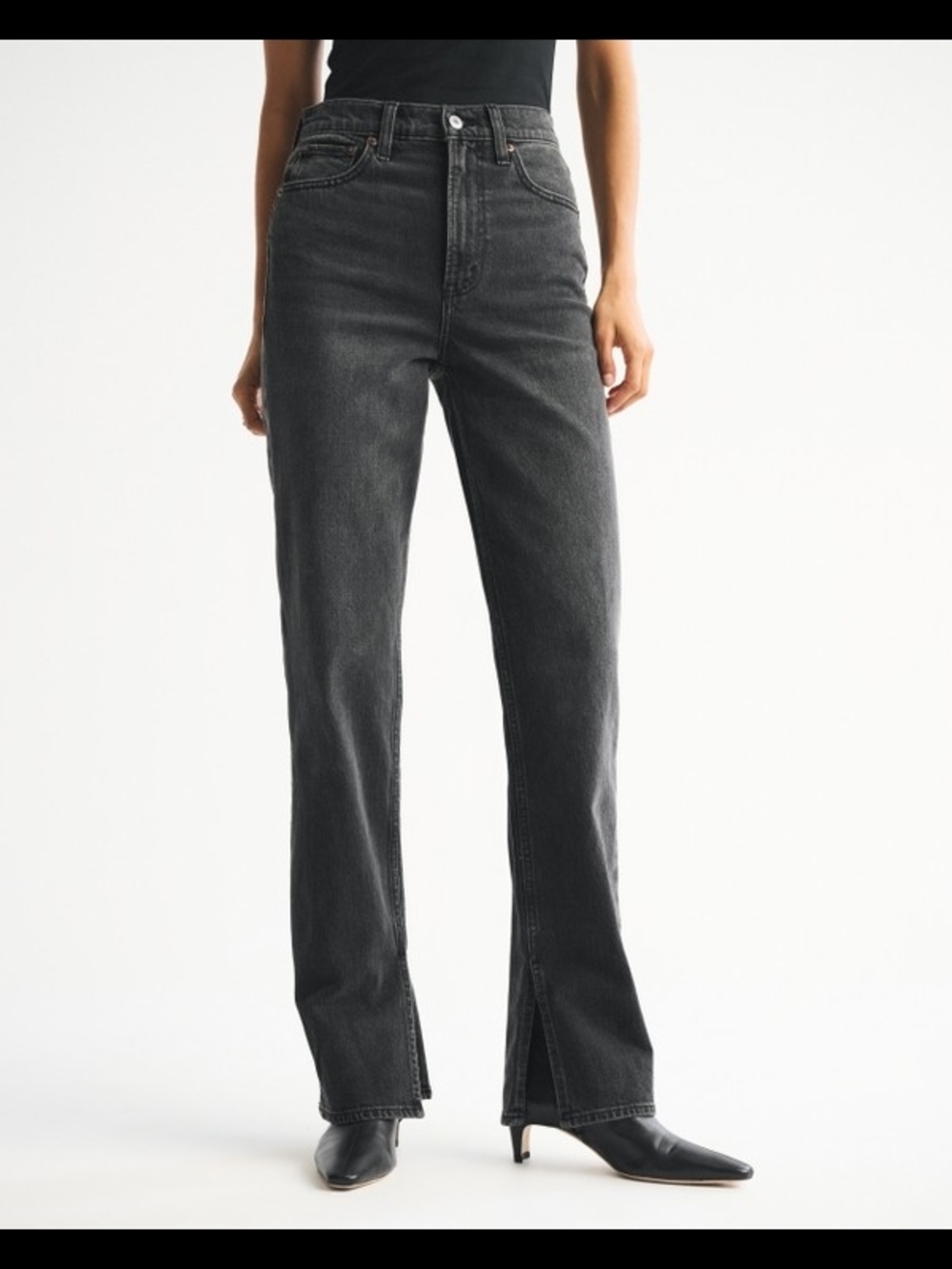 Abercrombie & Fitch High-Rise 90s Jeans in Washed Black